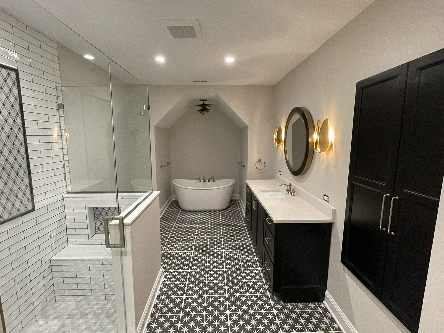 Full-room interior repaint showing smooth level-5 walls and painted ceiling detail
