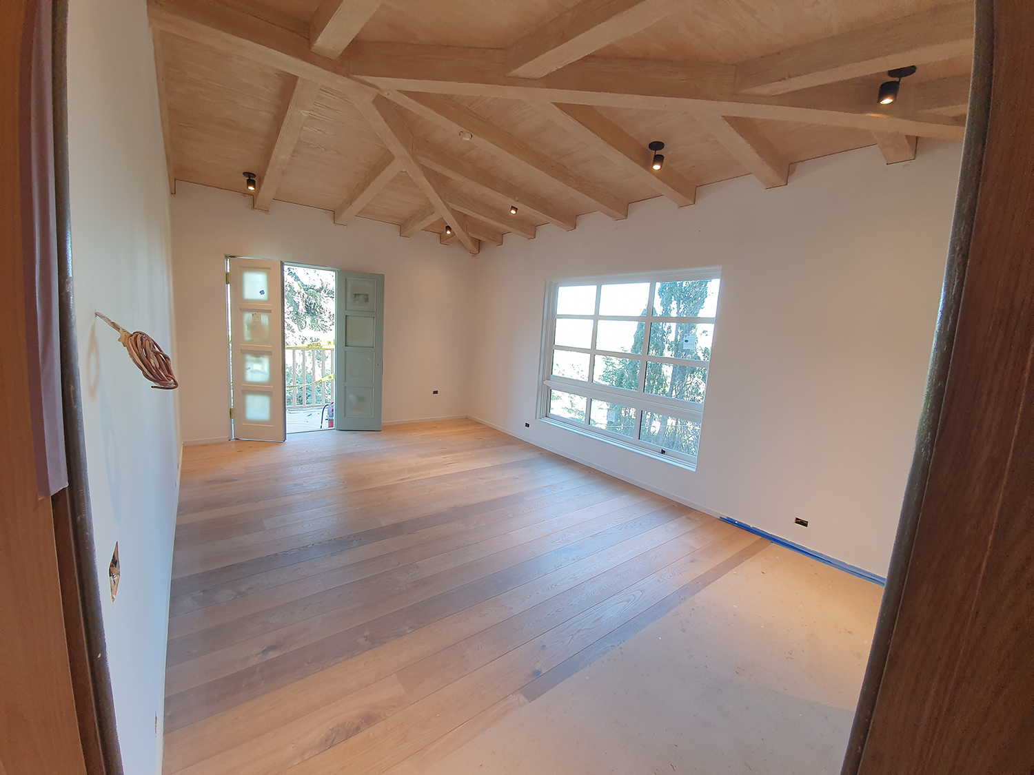 Custom color-matched interior with hand-painted accent wall and precision cut-ins